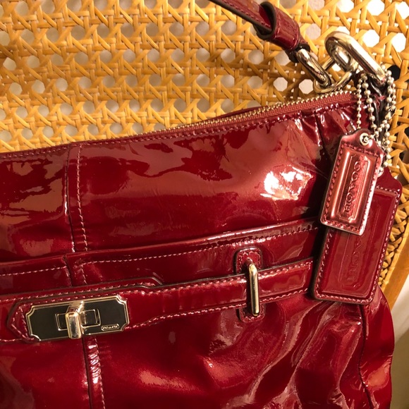 Coach Chelsea ashlyn patent f17861 crimson red bag - Picture 4 of 12